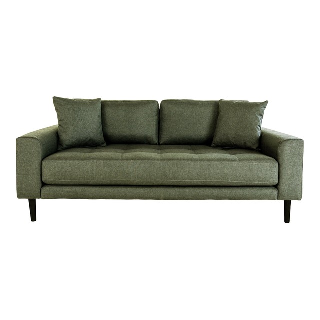 House N Lido 2,5 Seater Sofa Olive Green Fabric HN1020 - Sofa