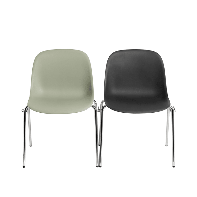 Muuto Fiber Side Chair A Base With Linking Device And Felt Glides