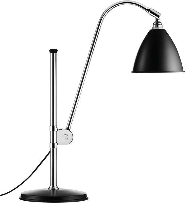 GUBI BL1 TABLE LAMP - CHROME BASE - BLACK SEMI MATT--6