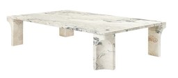 GUBI Doric Coffee Table - Couchtisch - 140x80x30cm - Neutral White Travertine--3