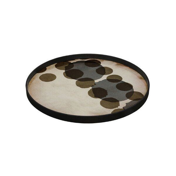 Ethnicraft Slate Layered Dots glass tray--1