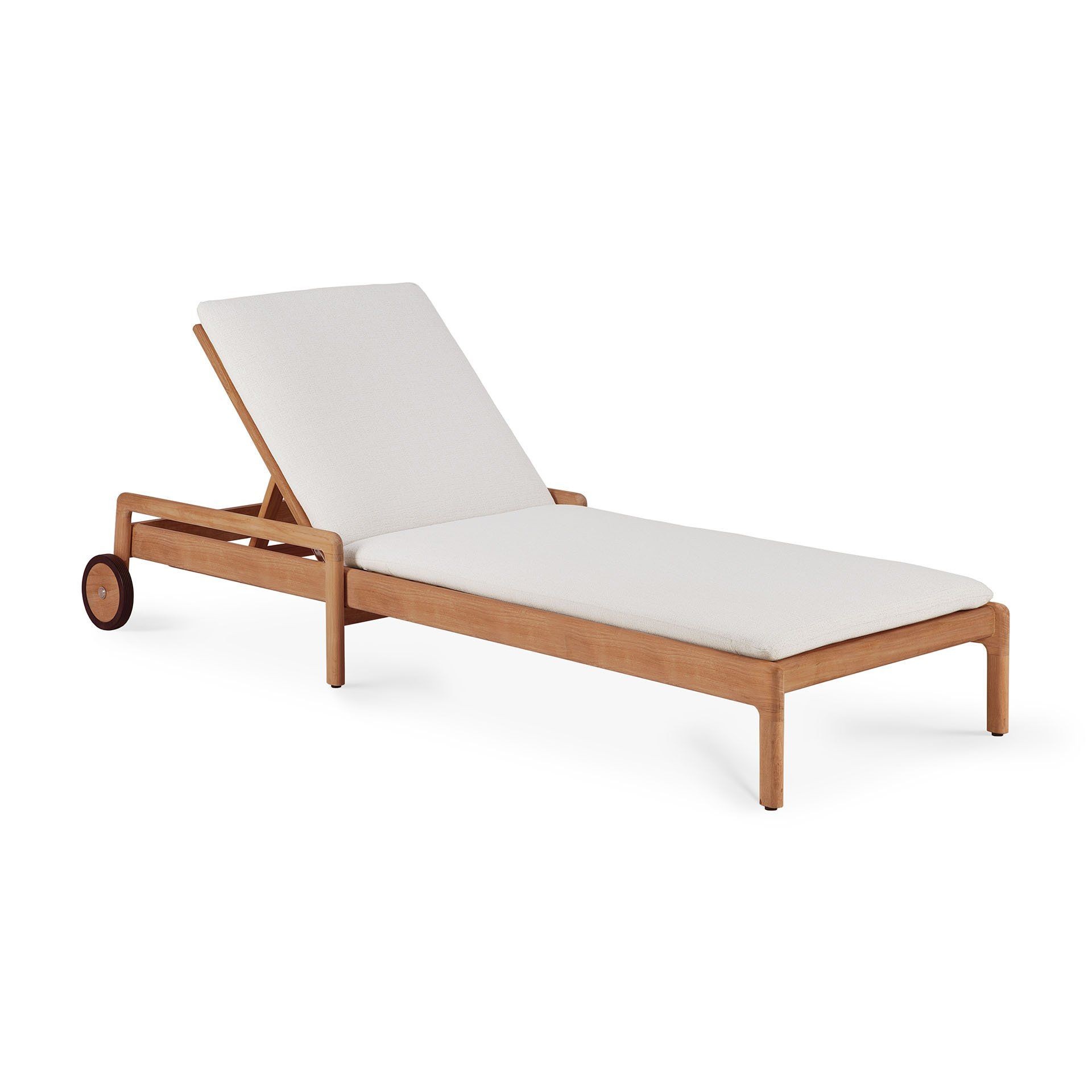 Ethnicraft Jack Outdoor Sonnenliege Teak - Off White - Dünnes Kissen--20