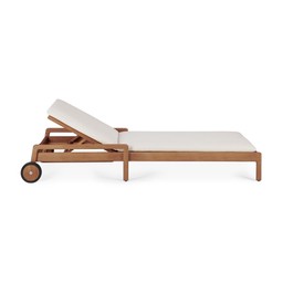 DÜNNES KISSEN FÜR TEAK JACK VERSTELLBARER LIEGESTUHL FÜR DRAUßEN SOFT OFF WHITE--9