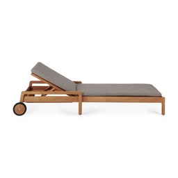 Ethnicraft Jack Outdoor Sonnenliege Teak - Mocha - Dünnes Kissen--17