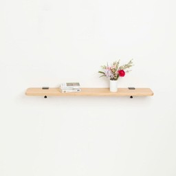 Tiptoe Solid oak shelf - 120x20cm - GRAPHITE BLACK--3