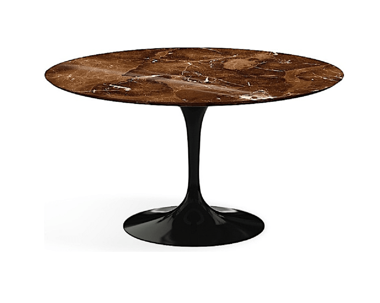 Knoll International Saarinen Esstisch, Ø 137 cm - Marmor Brown Emperador beschichtet - Schwarz--11