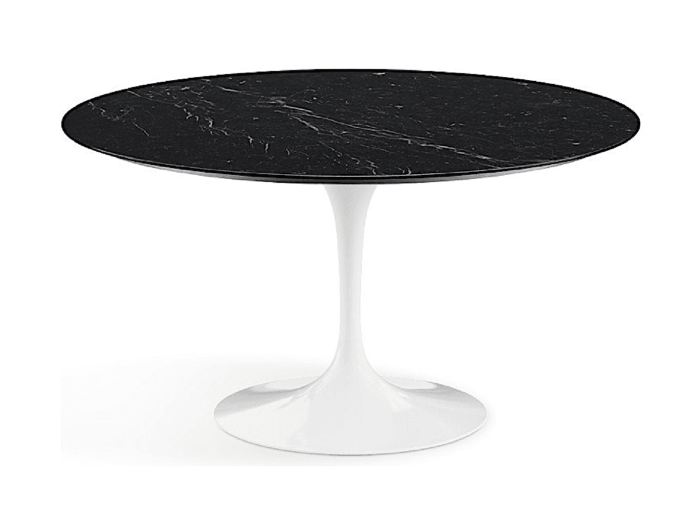 Knoll International Saarinen Esstisch, Ø 137 cm - Marmor Nero Marquina beschichtet - Weiss--14