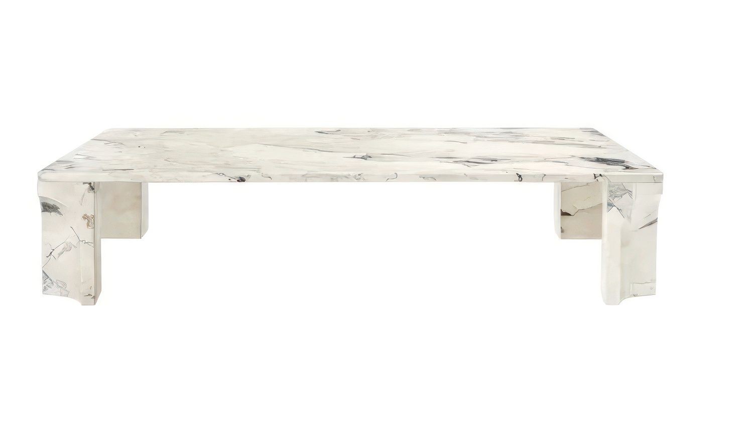 GUBI Doric Coffee Table - Couchtisch - 140x80x30cm - Electric Grey Limestone--8