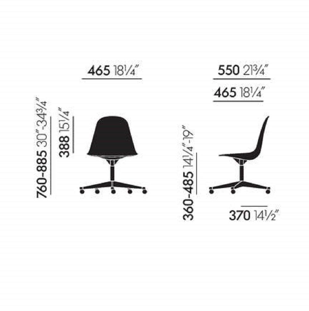 Vitra PSCC Eames Plastic Side Chair RE--63