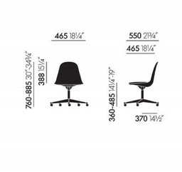 Vitra PSCC Eames Plastic Side Chair RE--64