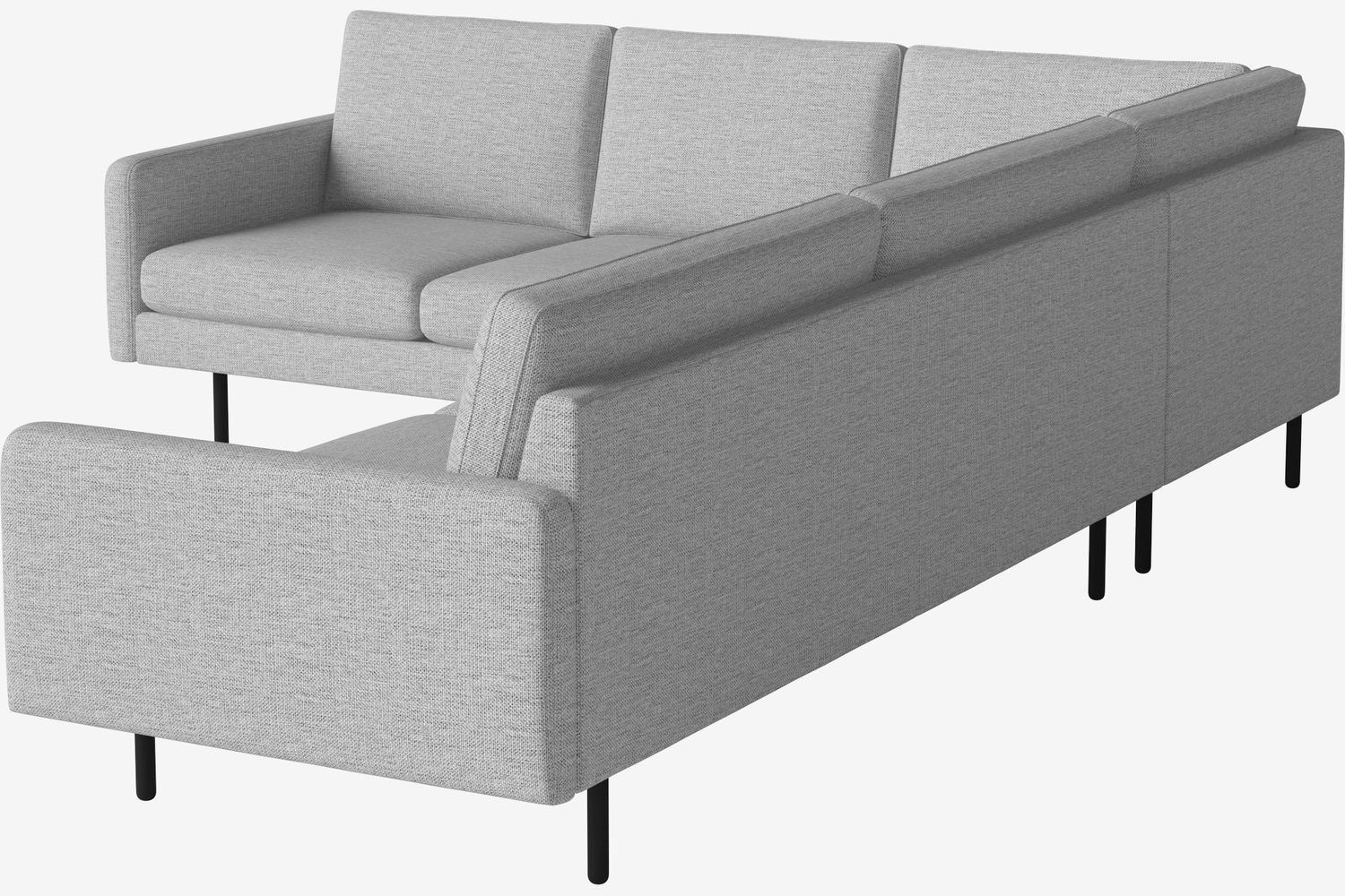 Bolia Scandinavia Remix 6 Sitzer Ecksofa 2 Ecke 3 - 20 cm große, schwarz gebeizte, geölte Eiche--14