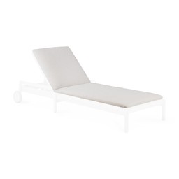 Ethnicraft Jack Outdoor Sonnenliege Teak schwarz - Off White - Dünnes Kissen--19