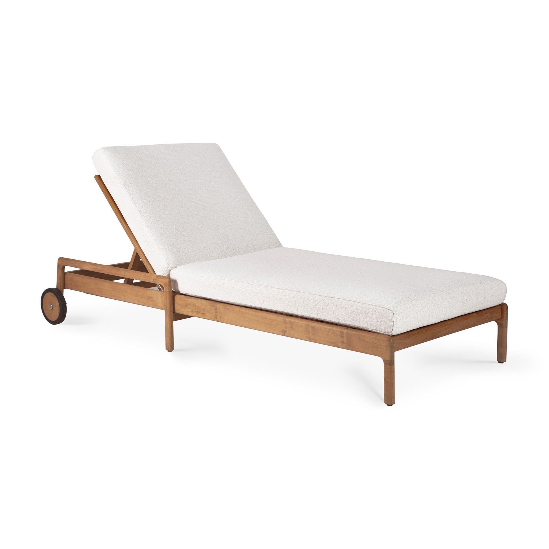 Ethnicraft Jack Outdoor Sonnenliege Teak - Off-White Kissen--8