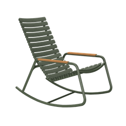 Houe Reclips Bamboo Armrests Rocking Chair - Grey--2