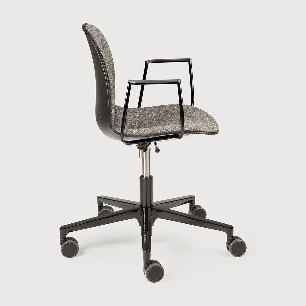 Ethnicraft RBM Noor Office Chair - With Backrest - Grey--10