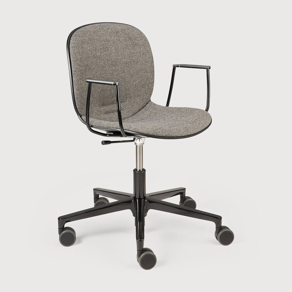 Ethnicraft RBM Noor Office Chair - With Backrest - Grey--8