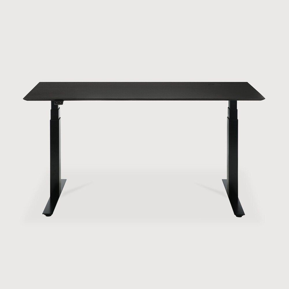Ethnicraft Oak black table top - for Bok adjustable desk - 160 X 80 CM--2
