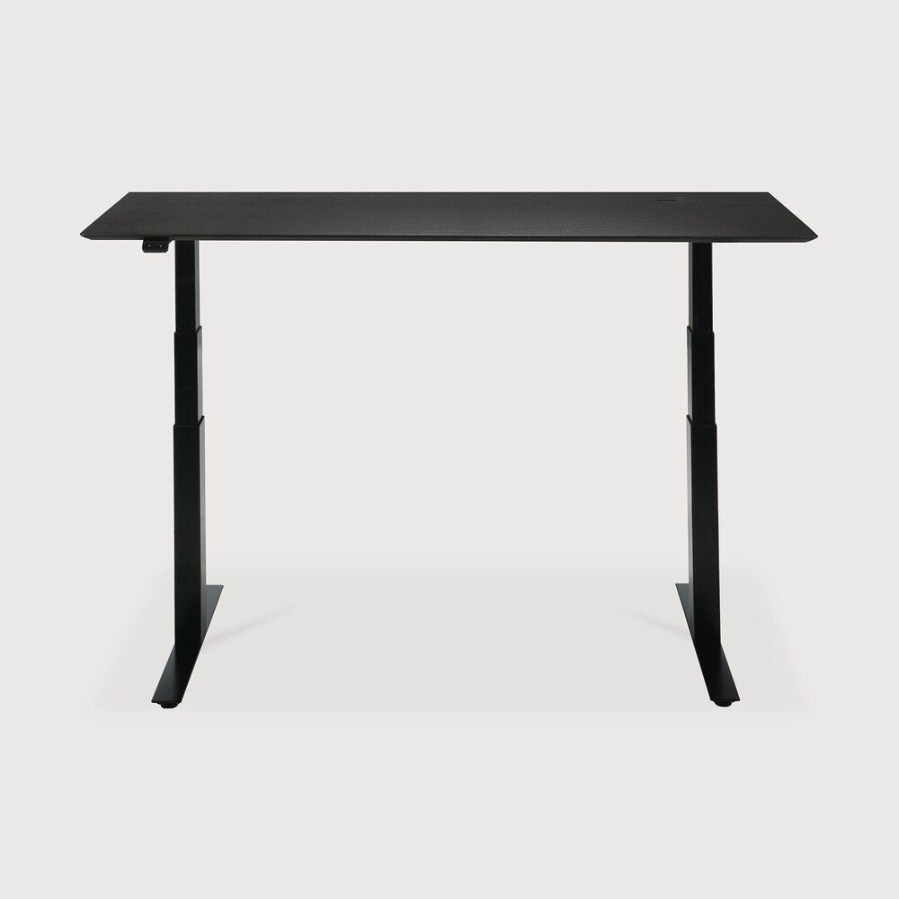 Ethnicraft Oak black table top - for Bok adjustable desk - 160 X 80 CM--4