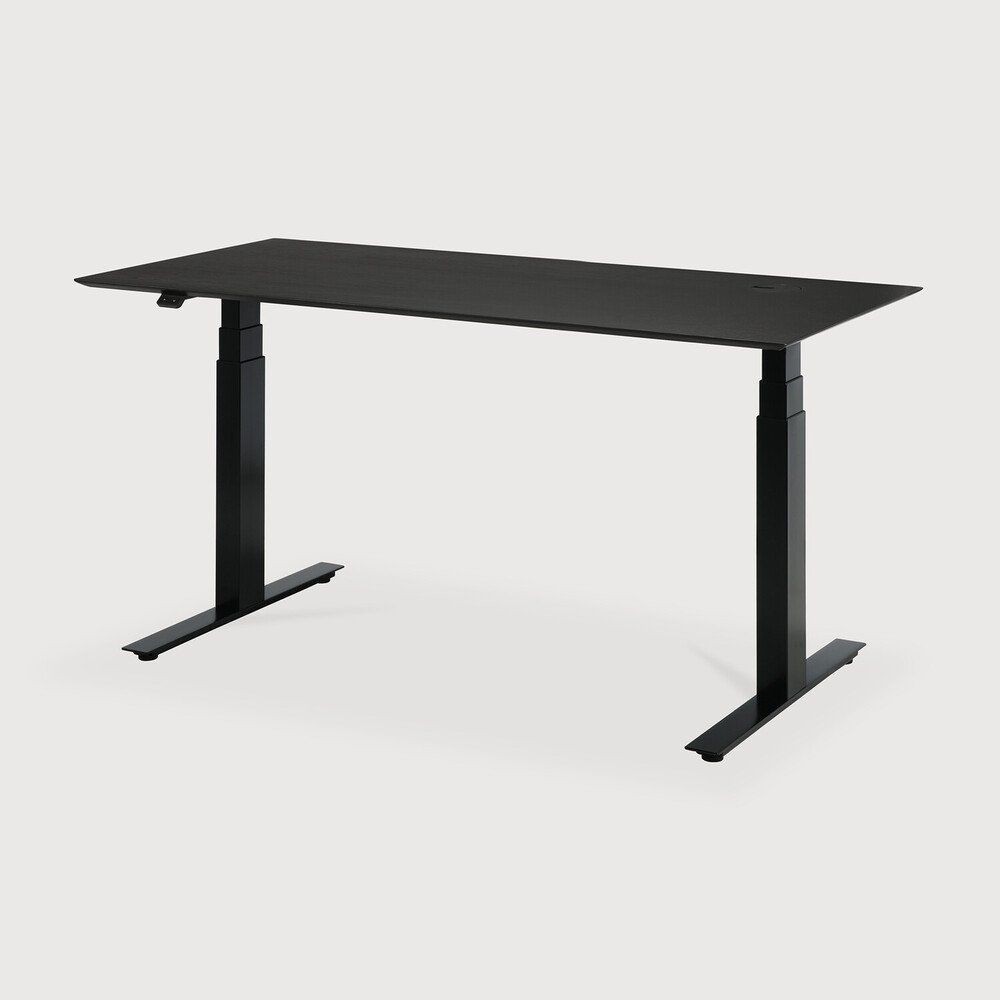 Ethnicraft Oak black table top - for Bok adjustable desk - 160 X 80 CM--3