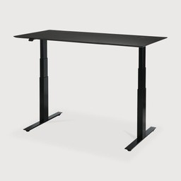 Ethnicraft Oak black table top - for Bok adjustable desk - 160 X 80 CM--5