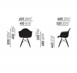 Vitra DAW Eames Plastic Armchair RE--75