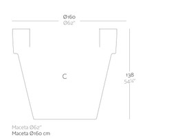 Vondom Planter Ø160X138--4