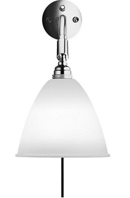 GUBI BL1 TABLE LAMP - CHROME BASE - BONE CHINA SHADE--7