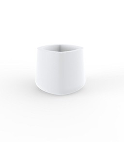 Vondom ulm square pot 34x34x30  -  Lacquered White--5