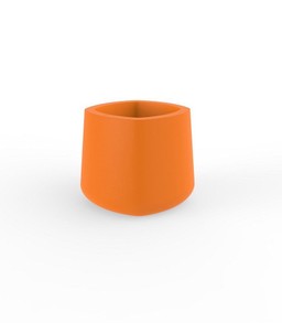 Vondom ulm square pot 34x34x30  -  Lacquered Orange--9