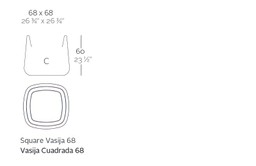 Vondom Ulm Square Pot 68X68X60--1