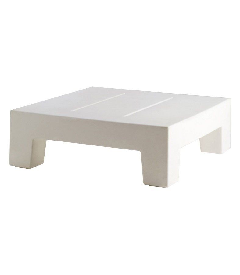 Vondom Jut Sun Chaise Table 60x60x20 - Basic White--7