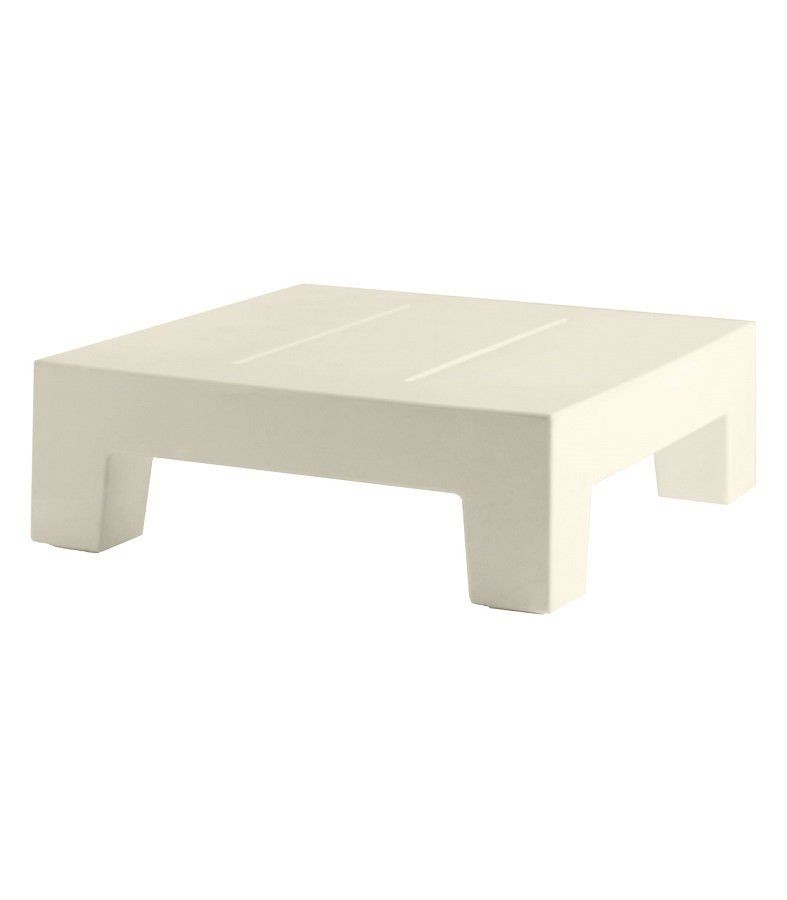 Vondom Jut Sun Chaise Table 60x60x20 - Basic Ecru --9