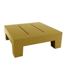 Vondom Jut Sun Chaise Table 60x60x20 - Lacquered Champagne--22