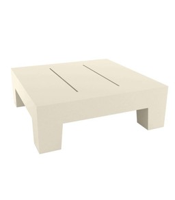 Vondom Jut Sun Chaise Table 60x60x20 - Lacquered Ecru--23