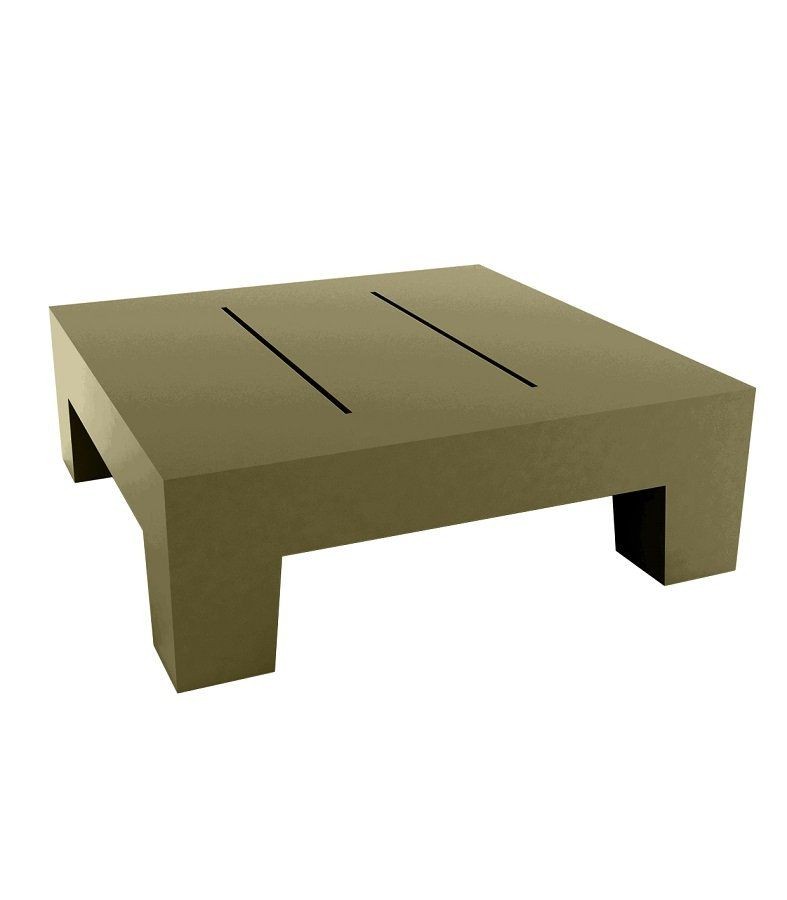 Vondom Jut Sun Chaise Table 60x60x20 - Lacquered Kaki--25