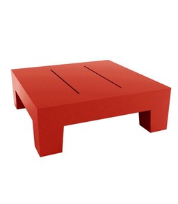 Vondom Jut Sun Chaise Table 60x60x20 - Lacquered Red--28