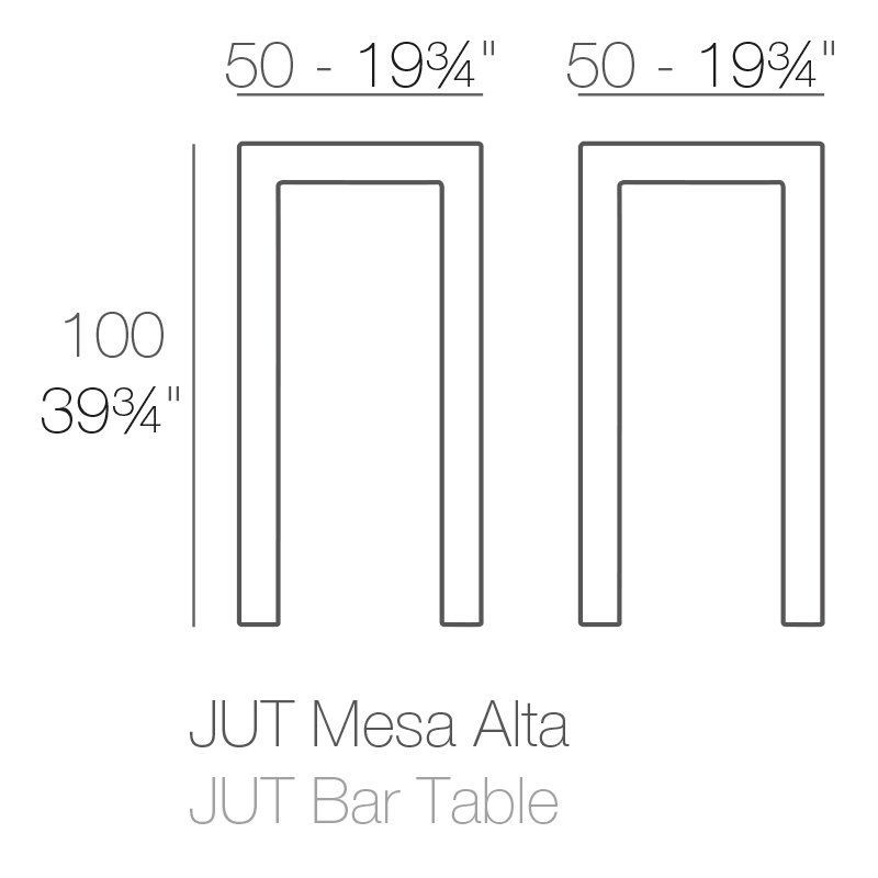 Vondom Jut Bar Table 50X50X100--3