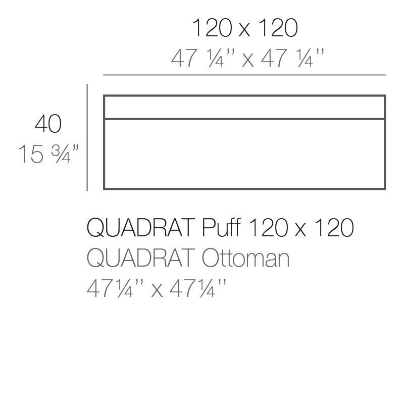 Vondom Quadrat Ottoman 120X120X40 --2