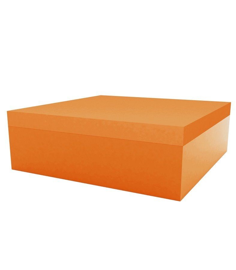 Vondom Quadrat Ottoman 120X120X40 - Lacquered Orange--22