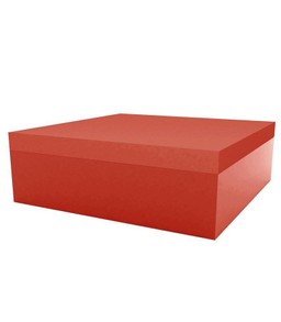 Vondom Quadrat Ottoman 120X120X40 - Lacquered Red--27