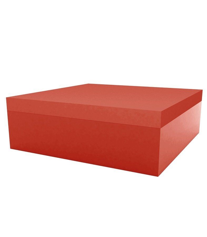 Vondom Quadrat Ottoman 120X120X40 - Lacquered Red--27