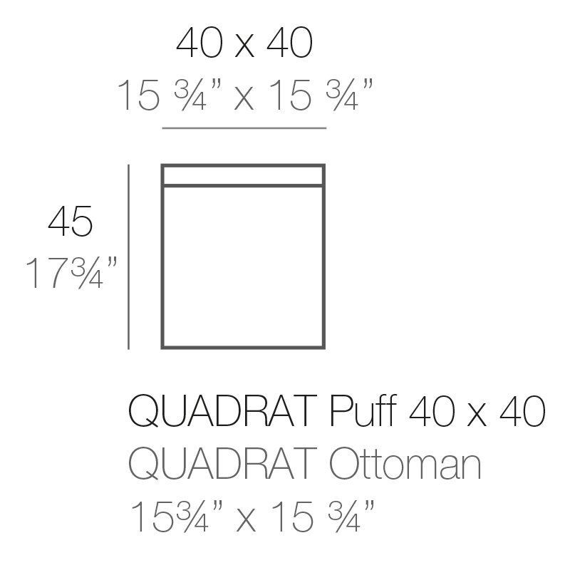 Vondom Quadrat Ottoman 40X40X45 --2