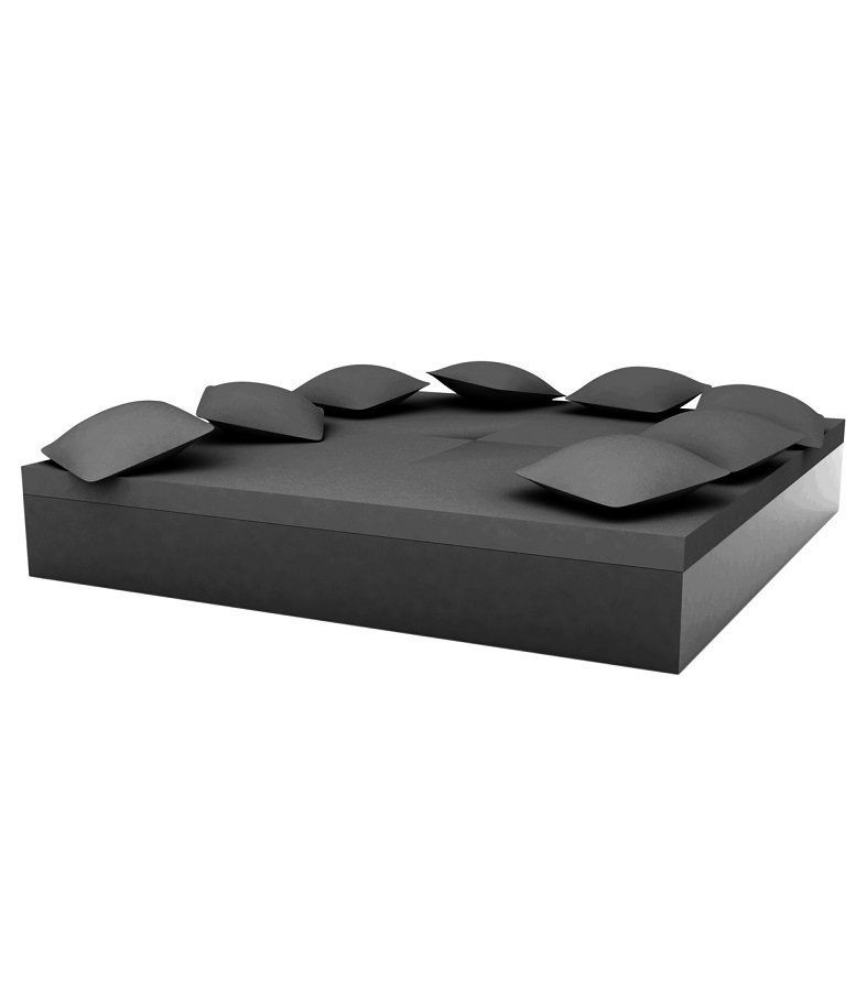 Vondom Quadrat Bed 240X240X40  - Lacquered Anthracite--17