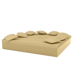 Vondom Quadrat Bed 240X240X40  - Lacquered Beige--18