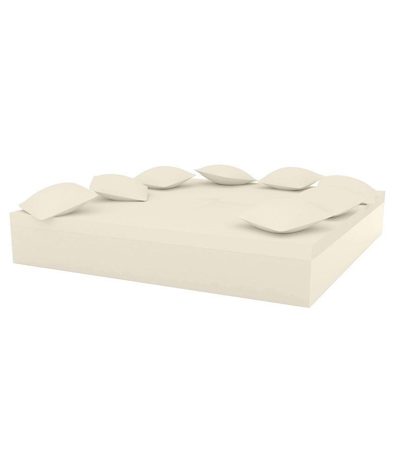 Vondom Quadrat Bed 240X240X40  - Lacquered Ecru--21