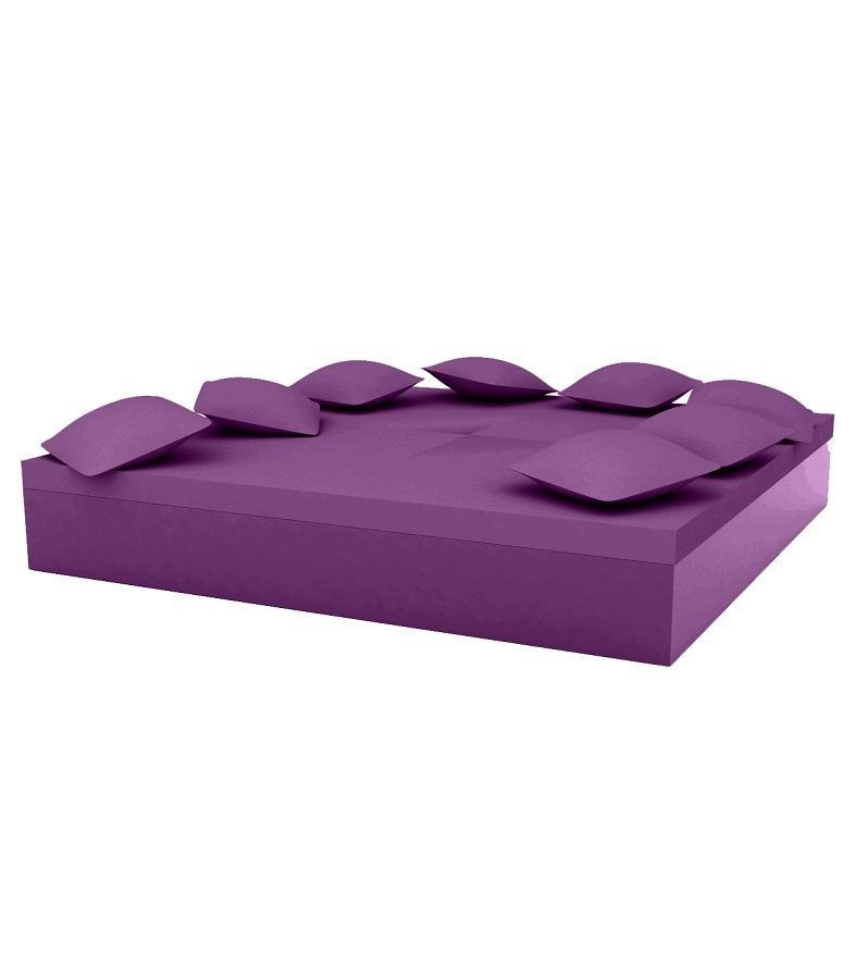 Vondom Quadrat Bed 240X240X40  - Lacquered Plum--27