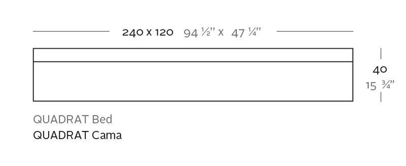 Vondom Quadrat Bed 240X120X40 --1
