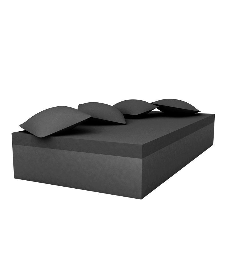 Vondom Quadrat Bed 240X120X40  - Basic Anthracite--3