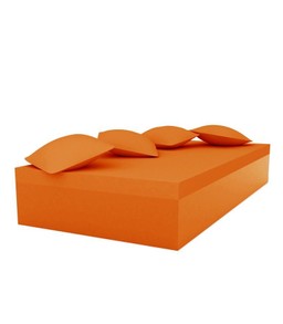 Vondom Quadrat Bed 240X120X40  - Lacquered Orange--24