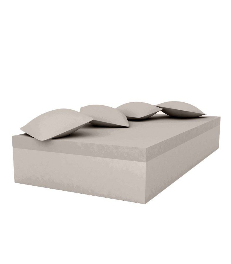 Vondom Quadrat Bed 240X120X40  - Lacquered Taupe--29